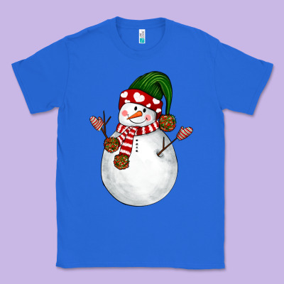 Snowman Classic Tee Designed By Nancycooperartshop