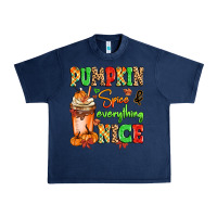 Navy Pumpkin Spice And Everything Nice Urban Heavy Tee - MaliasSmallBusiness