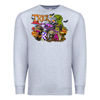 Heather Grey trick rawr treat Premium Sweatshirt - FaDigitalArtStudio
