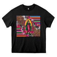Black our lady of guadalupe serape background tumbler Heavy Core Tee - Artiststas