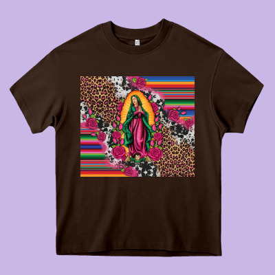 Our Lady Of Guadalupe Serape Background Tumbler Heavy Core Tee Designed By Artiststas