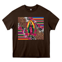 Chocolate Brown our lady of guadalupe serape background tumbler Heavy Core Tee - Artiststas