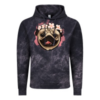 Cloud Black pug floral Vintage Hoodie - Jasminsmagicworld
