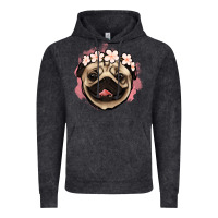Vintage Black pug floral Vintage Hoodie - Jasminsmagicworld