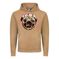 Vintage Camel pug floral Vintage Hoodie - Jasminsmagicworld