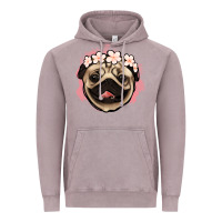 Vintage Zinc pug floral Vintage Hoodie - Jasminsmagicworld