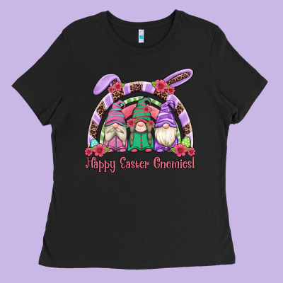 Happy Easter Gnomies Rainbow Ladies Tee Designed By Artiststas