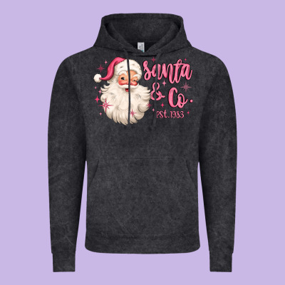 Santa And Co Vintage Hoodie Designed By Maliassmallbusiness