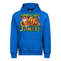 Cobalt Pumpkin Spice Junkie Urban Hoodie - CowhideDigitalArt