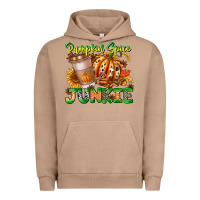 Pigment Burro Pumpkin Spice Junkie Urban Hoodie - CowhideDigitalArt