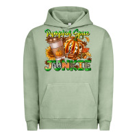 Pigment Oil Green Pumpkin Spice Junkie Urban Hoodie - CowhideDigitalArt