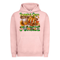 Pigment Salmon Pumpkin Spice Junkie Urban Hoodie - CowhideDigitalArt