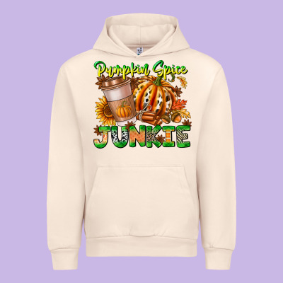 Pumpkin Spice Junkie Urban Hoodie Designed By Cowhidedigitalart
