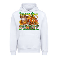 White Pumpkin Spice Junkie Urban Hoodie - CowhideDigitalArt