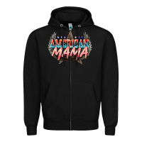 Black American mama Mother's Day Zipper Hoodie - HowdyJamesFarm