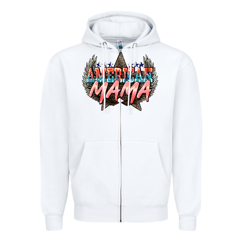 American Mama Mother's Day Zipper Hoodie by HowdyJamesFarm | Teevron
