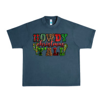 Midnight Navy Howdy Christmas y'all Urban Heavy Tee - NancyCooperArtShop