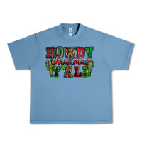 Pebble Blue Howdy Christmas y'all Urban Heavy Tee - NancyCooperArtShop