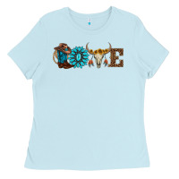 Baby Blue western love Ladies Tee - AdoDesignShop