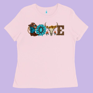 Western Love Ladies Tee Designed By Adodesignshop