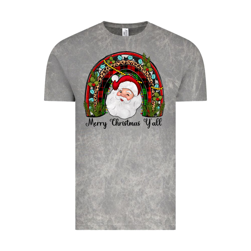 Merry Christmas Y'all Rainbow Vintage Tee by JahusDesignShop | Teevron