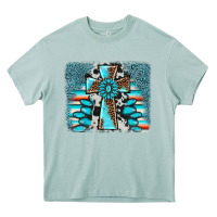 Arona cross gemstone background Heavy Core Tee - AdoDesignShop