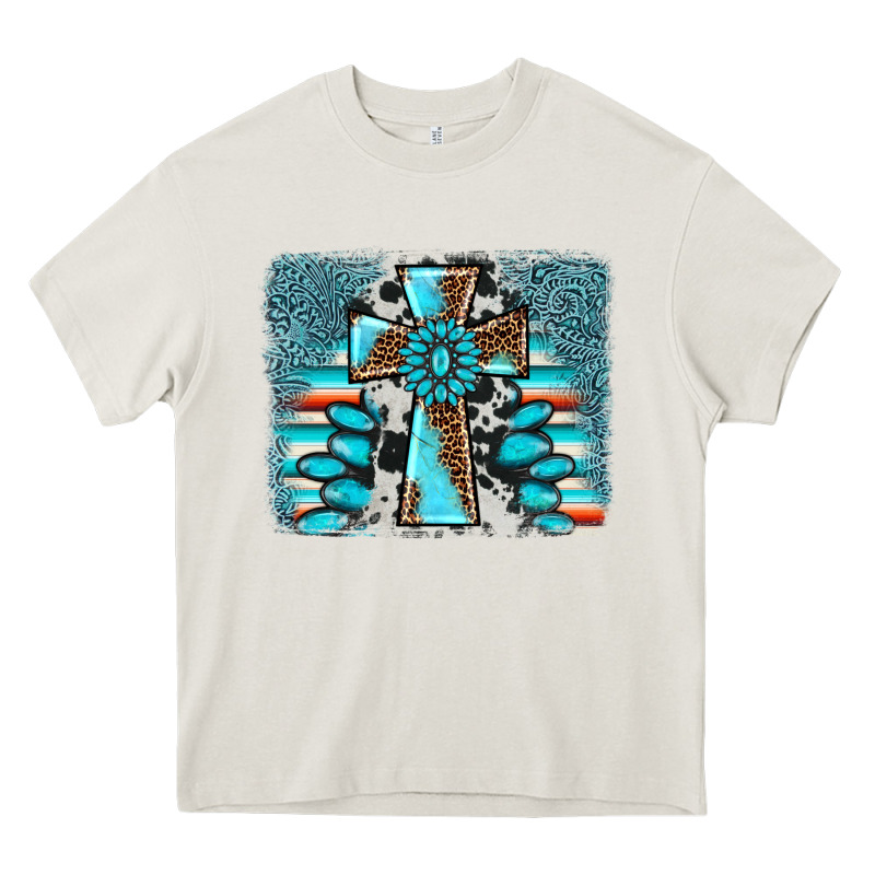 Cross Gemstone Background Heavy Core Tee by AdoDesignShop | Teevron