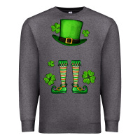Charcoal Heather Custom name St. Patrick's leprechaun Premium Sweatshirt - OliviaCreatesArt