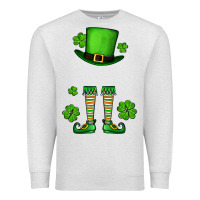 Oatmeal Heather Custom name St. Patrick's leprechaun Premium Sweatshirt - OliviaCreatesArt