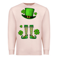 Pale Pink Custom name St. Patrick's leprechaun Premium Sweatshirt - OliviaCreatesArt