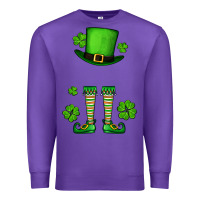 Purple Custom name St. Patrick's leprechaun Premium Sweatshirt - OliviaCreatesArt