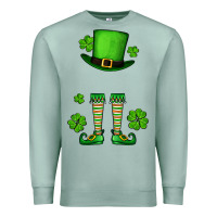 Seafoam Custom name St. Patrick's leprechaun Premium Sweatshirt - OliviaCreatesArt