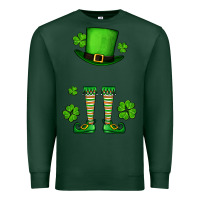 Sports Green Custom name St. Patrick's leprechaun Premium Sweatshirt - OliviaCreatesArt