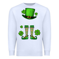 White Custom name St. Patrick's leprechaun Premium Sweatshirt - OliviaCreatesArt