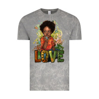Cloud Rock black afro boy love Vintage Tee - NancyCooperArtShop