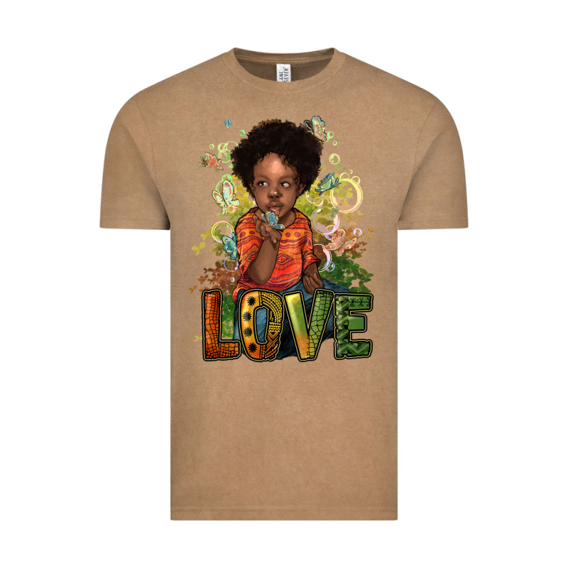 Black Afro Boy Love Vintage Tee by NancyCooperArtShop | Teevron