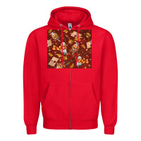 Red wizard items with glitter Zipper Hoodie - TumblerDesignByShophia
