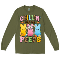 Army Green chillin' with my peeps nurse Long Sleeve Tee - Artiststas