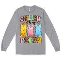 Heather Grey chillin' with my peeps nurse Long Sleeve Tee - Artiststas