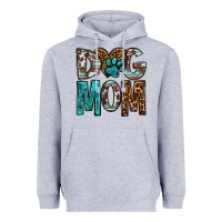 Heather Grey dog mom Heavyweight Hoodie - OliviaCreatesArt