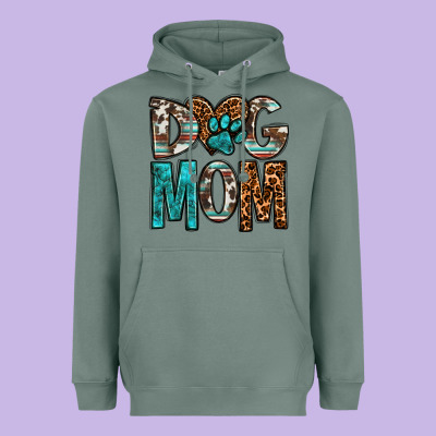 Dog Mom Heavyweight Hoodie Designed By Oliviacreatesart