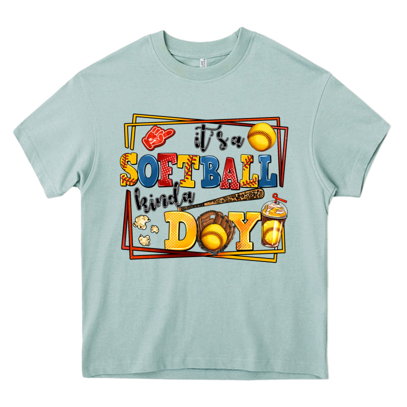 Its A Softball Kinda Day Heavy Core Tee by AdoDesignShop | Teevron