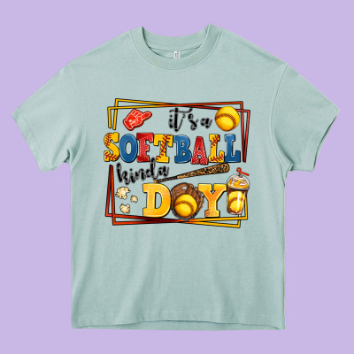 Its A Softball Kinda Day Heavy Core Tee Designed By Adodesignshop