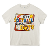 Cream its a softball kinda day Heavy Core Tee - AdoDesignShop