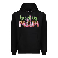 Black Happy Easter Bunny Mom Premium Hoodie - CowGirlArtShop