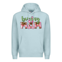 Blue Mist Happy Easter Bunny Mom Premium Hoodie - CowGirlArtShop