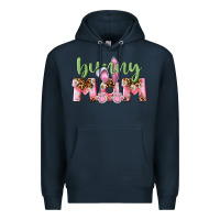 Navy Happy Easter Bunny Mom Premium Hoodie - CowGirlArtShop