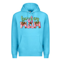 Ocean Blue Happy Easter Bunny Mom Premium Hoodie - CowGirlArtShop