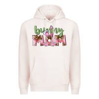 Pale Pink Happy Easter Bunny Mom Premium Hoodie - CowGirlArtShop