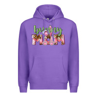 Purple Happy Easter Bunny Mom Premium Hoodie - CowGirlArtShop